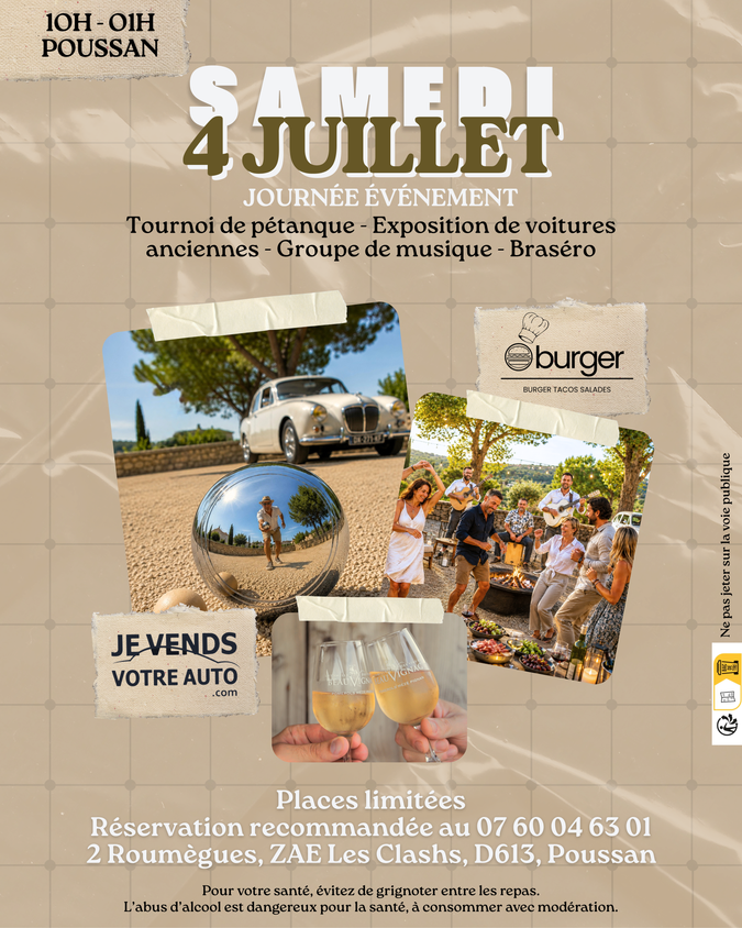 Affiche événement du 4 juillet